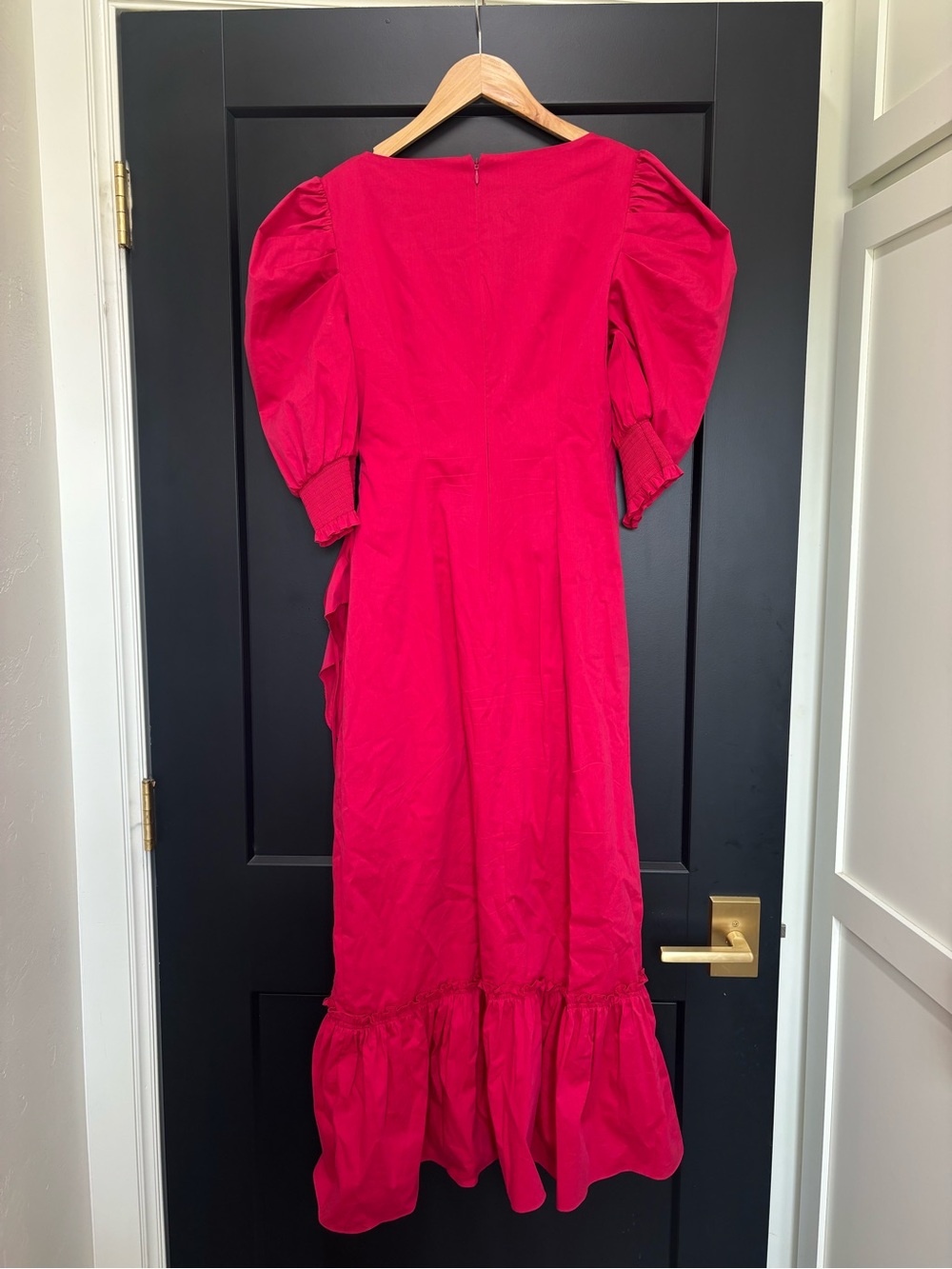 Cinq à Sept Kacy Poplin Dress Size 4 Raspberry Pink NWT Ruffle $425 - Picture 10 of 12